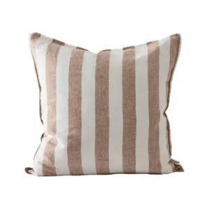 Tylko dziś Miękka poszewka na poduszkę Holte Hazelnut 50x50, z lnu stonewashed Tell Me More