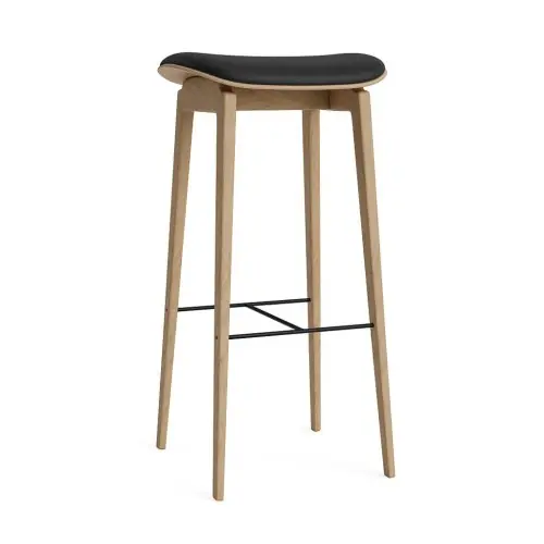Wybór klientów Hoker tapicerowany NY11 75, dąb Natura skóra Ultra Black NORR11