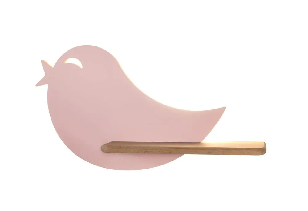 Szybka dostawa Bird LED kinkiet 1punktowy różowy 2184736