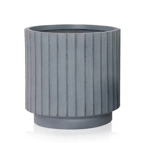 Donica okrągła z włókna ceramicznego Ø 36 cm, szara Polnix Zniżka