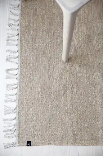 Ograniczona ilość Beżowy dywan Saro z bawełny 170x230 HIMLA