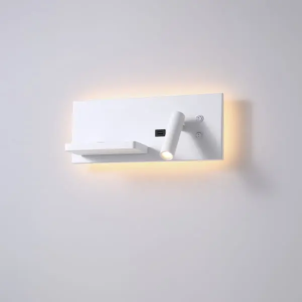 Hotels 417P kinkiet 2xLED 7W z portem USB i ładowarką indukcyjną biały Wybór klientów