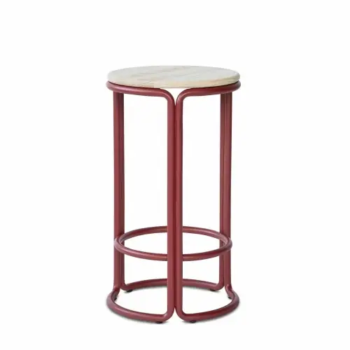 Hoker kuchenny Hardie 64, czerwony z jesionowym siedziskiem PLEASE WAIT to be SEATED Wyjątkowa oferta