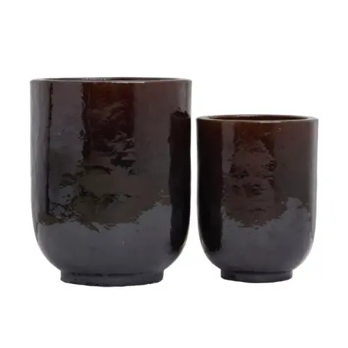 Zamów dziś Duże donice ogrodowe Pho Dark brown, 2 sztuki HOUSE DOCTOR