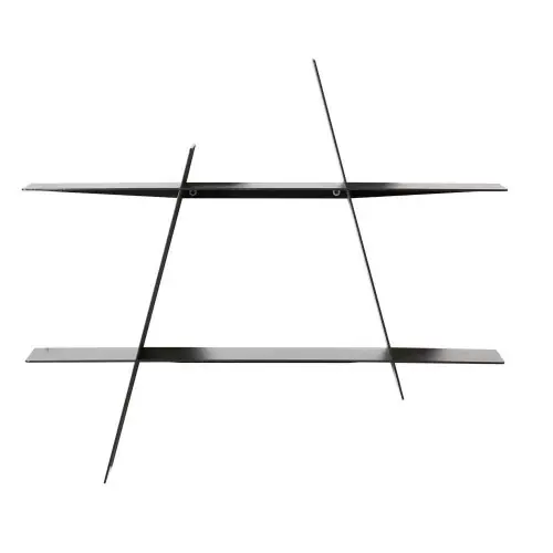 Bezpieczna płatność Czarna półka na ścianę metalowa AShelf 52x9x46 Andersen Furniture