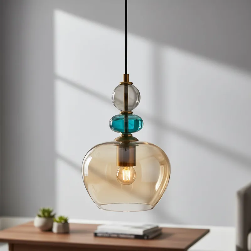Busco lampa wisząca 1xE27 czarna/bursztynowy PND302631ABROAMB Najlepsza cena