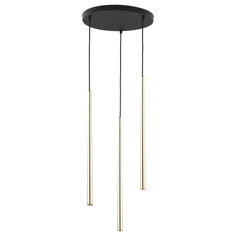 Szybka wysyłka Piano lampa wisząca 3punktowa złota 6421