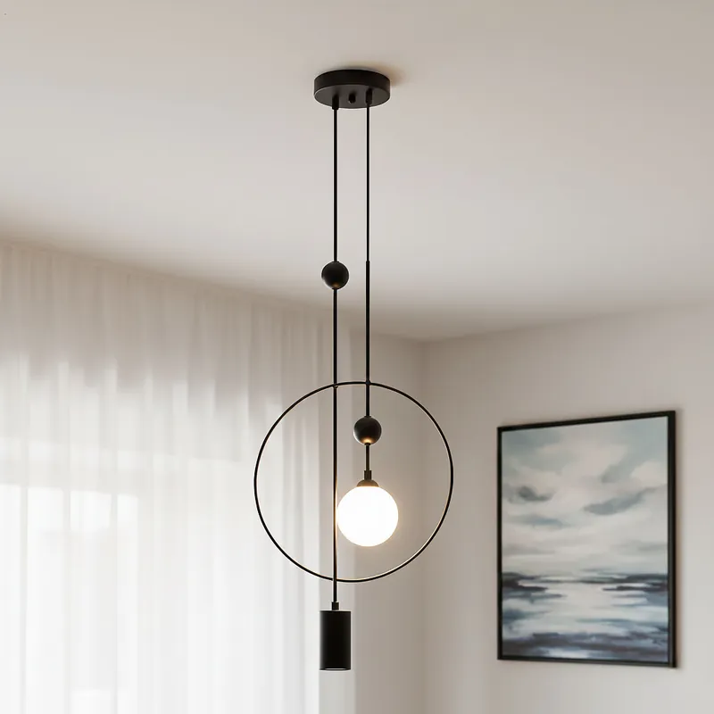 Trosti lampa wisząca 2punktowa czarna PND428892BK Wybór klientów