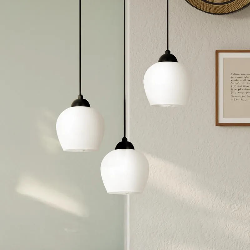 Abro lampa wisząca 3xE27 czarna/biały K5601 Wyprzedaż