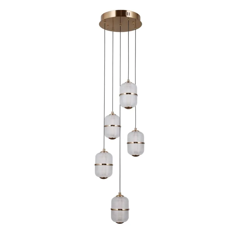 Oferta czasowa Alani lampa wisząca 5xLED 28W złota PND343755HBR