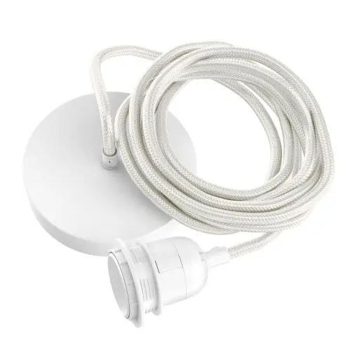 Szybka wysyłka Biała lampa sufitowa przewód oprawka do abażurów wiszących z białym przewodem Bazar Bizar