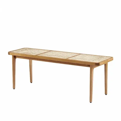 Ławka drewniana jesionowa z francuskim rattanem Le Roi, Natural NORR11 Cena promocyjna