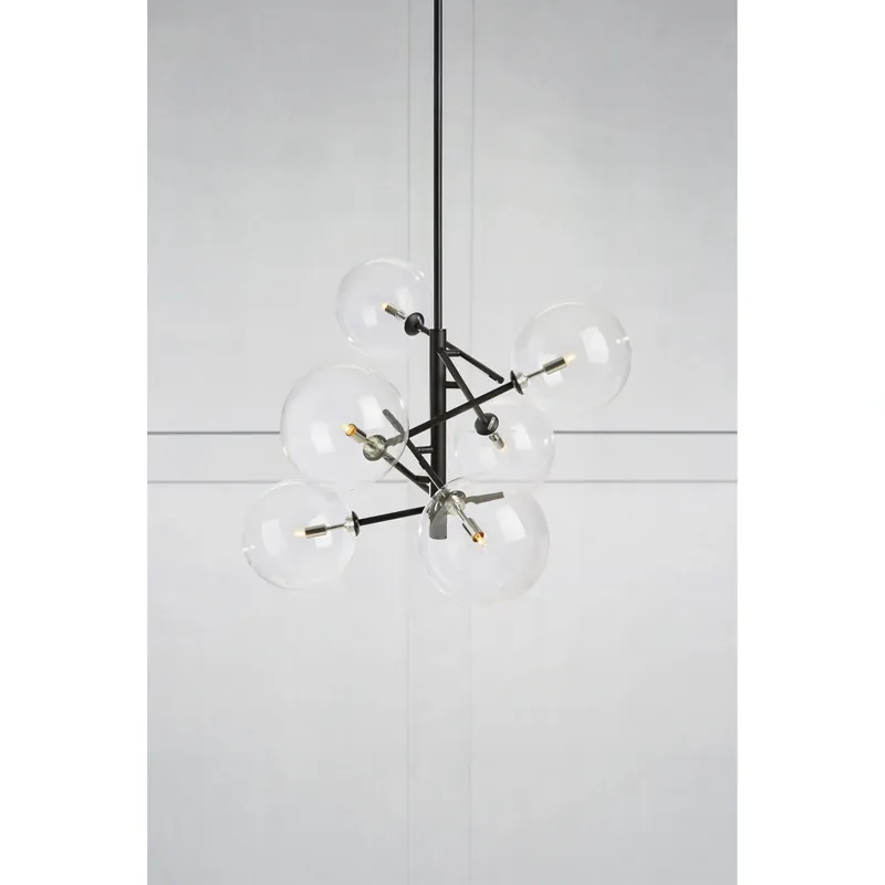Oferta limitowana Andrew lampa wisząca 6punktowa czarna 107748