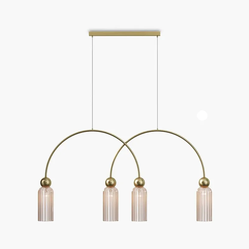 Antic lampa wisząca 4xE14 złota/bursztynowy MOD302PL04CG Nie przegap