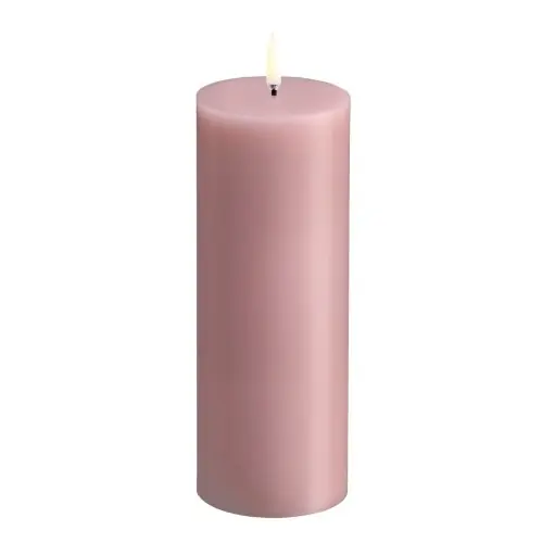 Wyjątkowa oferta świeca na baterie z ruchomym płomieniem, walec Led, 7,8x20, Rose Powder Uyuni