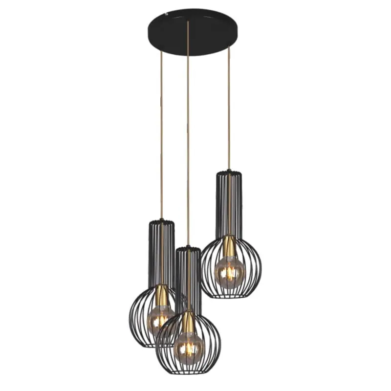 Arvi lampa wisząca 3punktowa czarna K4522 Nowy
