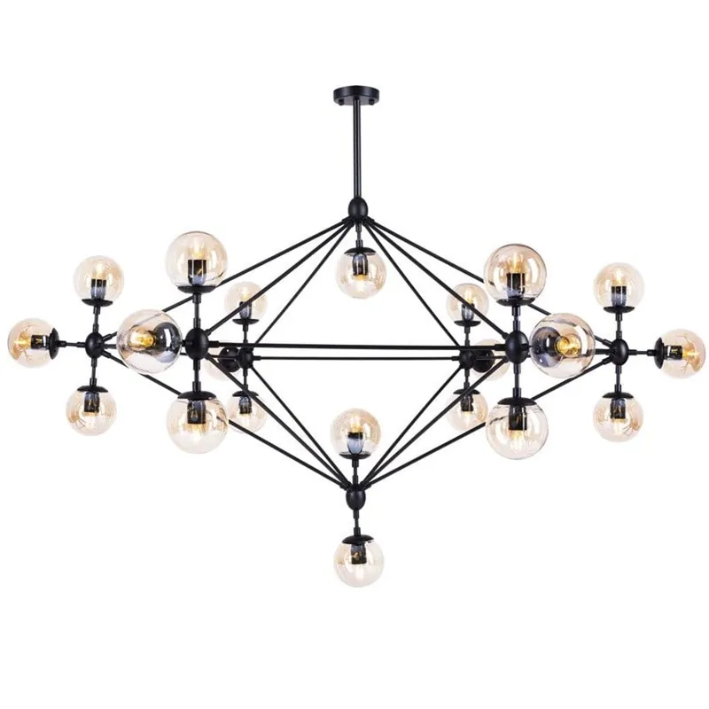 Nie przegap Astrifero lampa wisząca 21xE27 czarna/bursztynowy ST904721 amber
