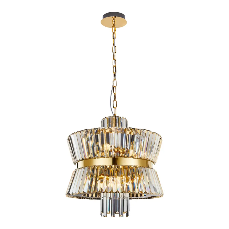 Nowy Aurelia lampa wisząca 12xE14 złota ML0405