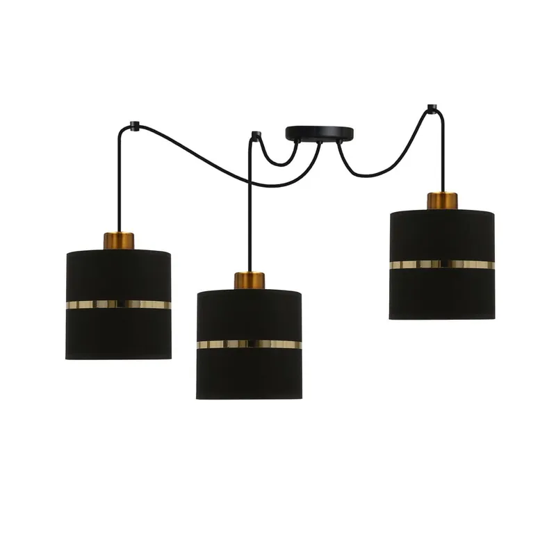 Assam lampa wisząca 3punktowa czarna/złota 3317772 Darmowy zwrot