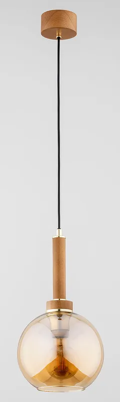 Nie przegap Balerina lampa wisząca 1punktowa złota/drewno 61197