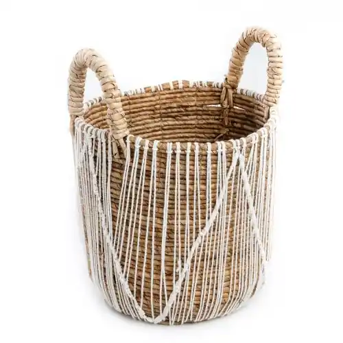 Ekspresowa dostawa Kosz z trawy morskiej Straight Macrame M Bazar Bizar
