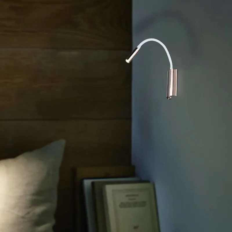 Wyprzedaż Regulowana LAMPA ścienna Nuto Bianco Gold Orlicki Design metalowa OPRAWA na peszlu LED 3W 3000K do czytania biała złota