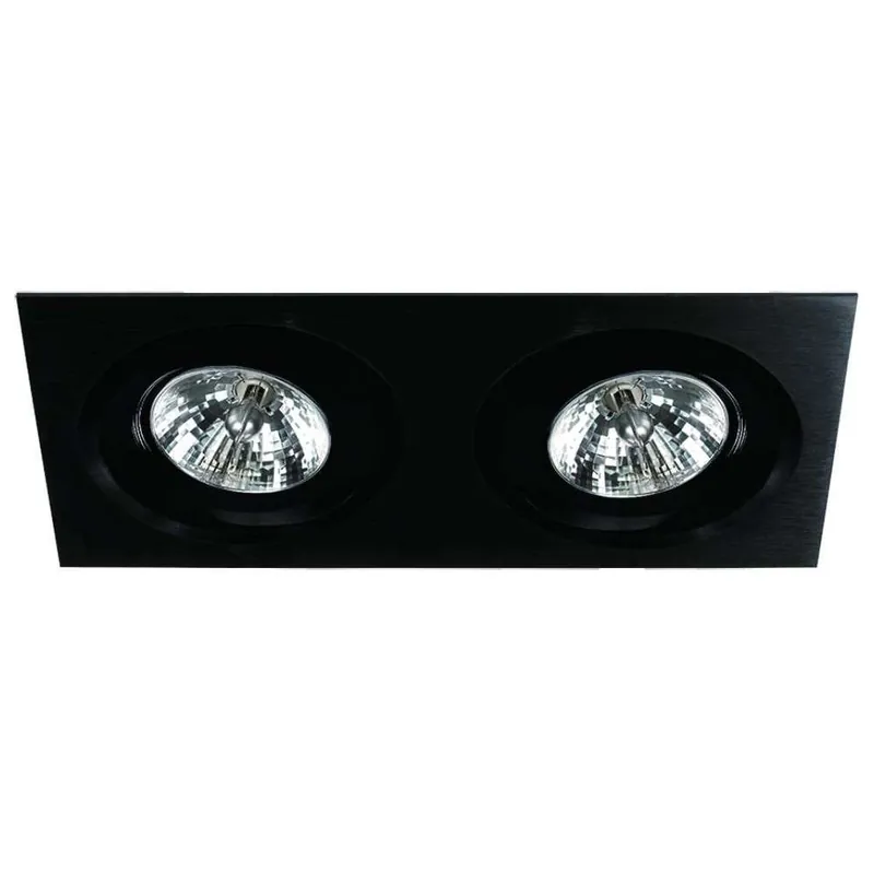 Szybka dostawa Regulowana lampa podtynkowa Faro II Nero Orlicki Design prostokątny wpust do zabudowy czarny