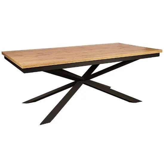 Wyjątkowa oferta Stół St33 200x100+2x50 dąb wotan/czarny