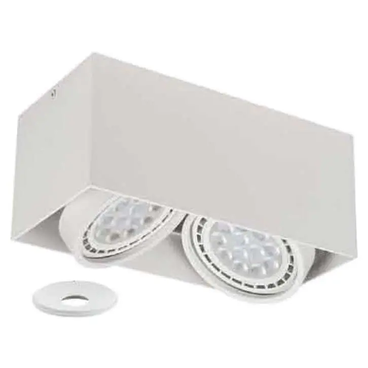 Dostępne od ręki LAMPA sufitowa Cardi II Bianco + Ufo Bianco Orlicki Design prostokątna OPRAWA metalowa ruchoma biała
