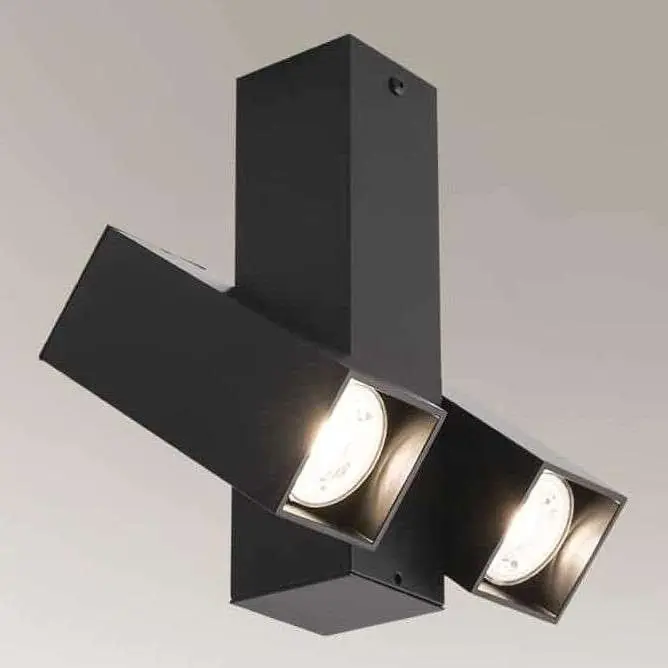 LAMPA sufitowa MITSUMA 7998 Shilo metalowa OPRAWA prostokątny spot regulowany czarny Taniej