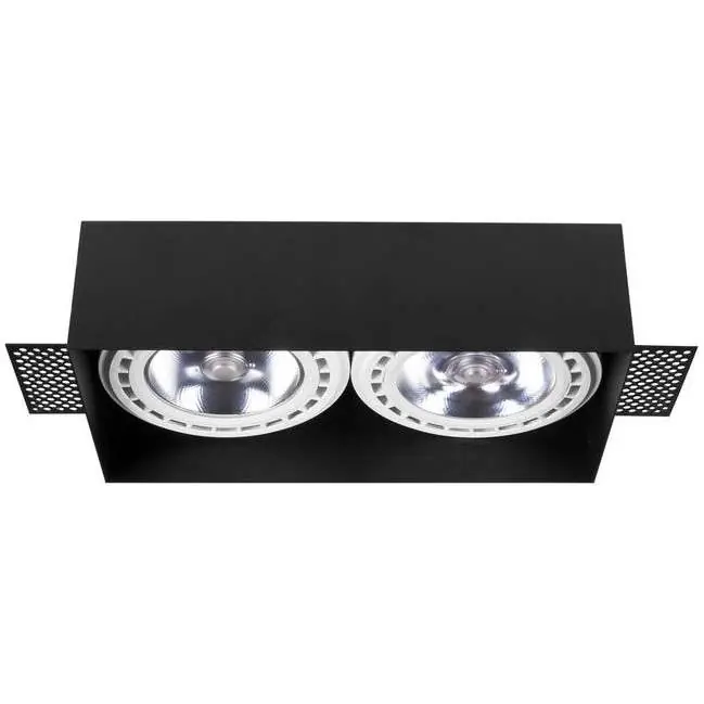 Wpuszczana LAMPA sufitowa MOD PLUS 9403 Nowodvorski metalowa OPRAWA prostokątny WPUST do zabudowy czarny Nie przegap