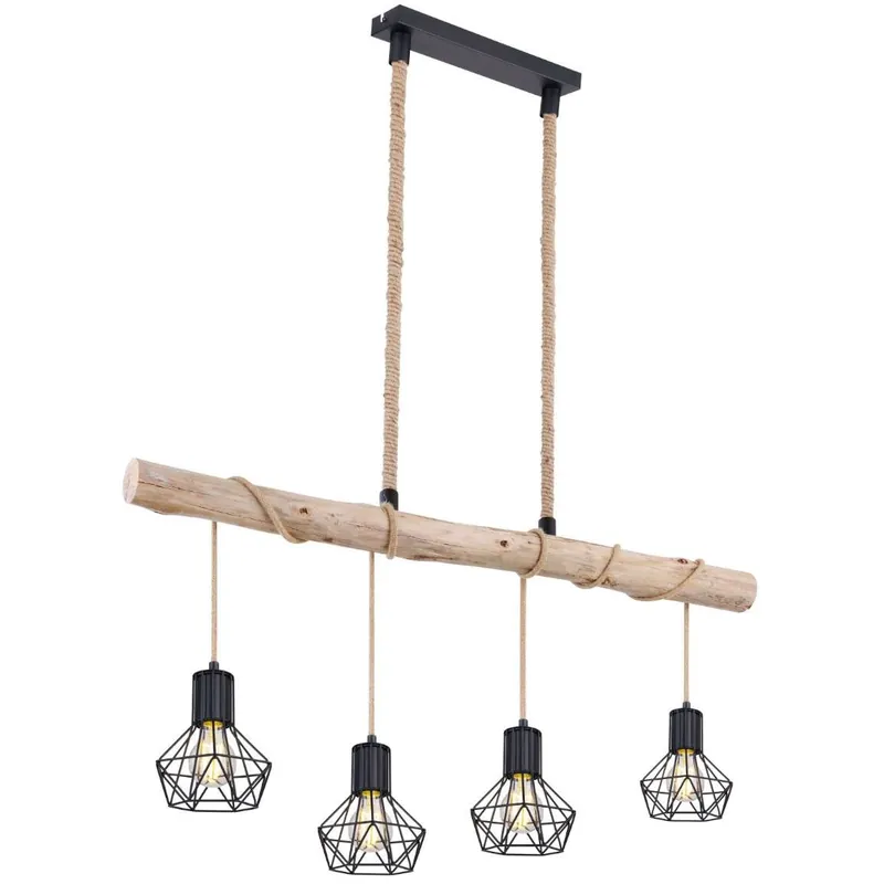 LAMPA wisząca PRISKA 540174HH Globo skandynawska OPRAWA belka ZWIS klatki brązowe czarne Kup online