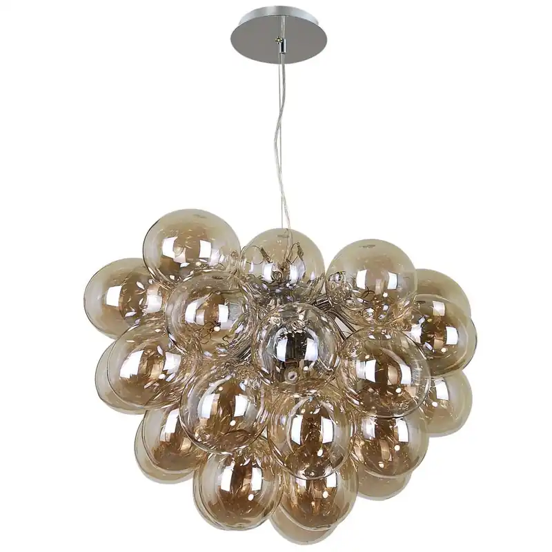 Tylko dziś Modernistyczna lampa wisząca BENTO PND7273S8CGN szklana bubbles koniak
