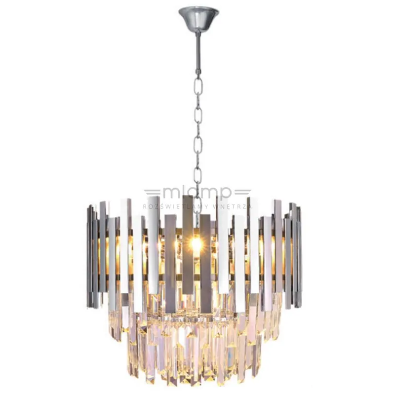 Premium LAMPA wisząca ASPEN ML5996 Milagro glamour OPRAWA metalowy ZWIS okrągły chrom