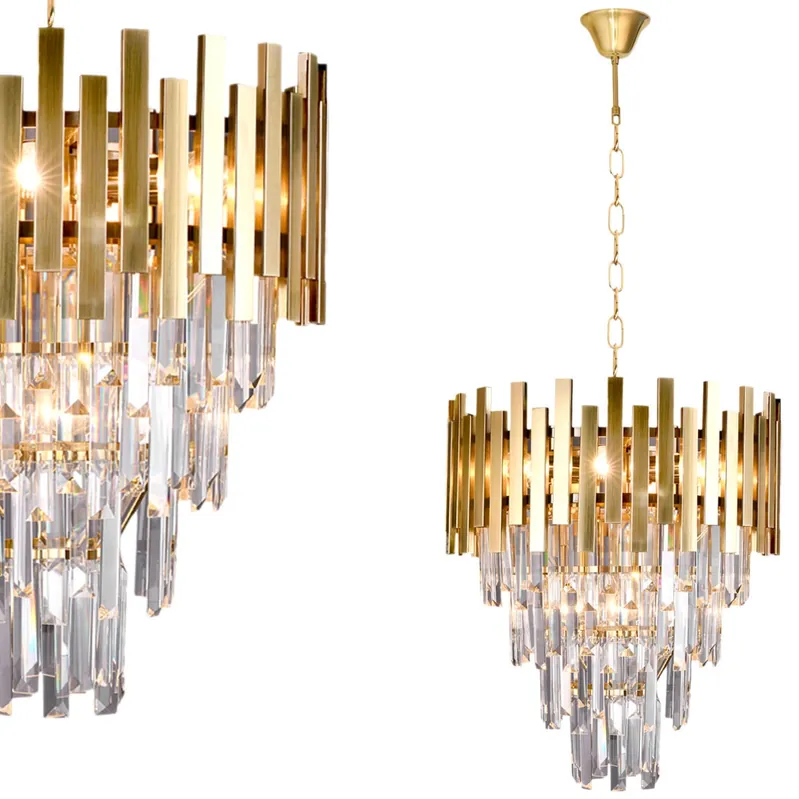 LAMPA wisząca ASPEN ML6000 Milagro glamour OPRAWA kryształowy ZWIS na łańcuchu złoty Popularny