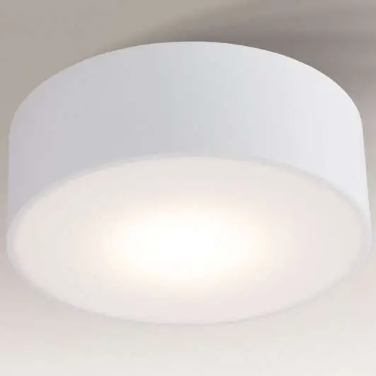 Zamów teraz Plafon LAMPA sufitowa ZAMA 8588 Shilo metalowa OPRAWA do łazienki LED 16W 4000K okrągła IP44 biała