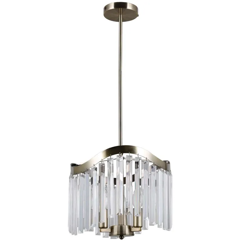 Darmowa dostawa LAMPA wisząca SABRIGA PND445443 Italux glamour OPRAWA metalowy ZWIS kryształki brąz przezroczyste