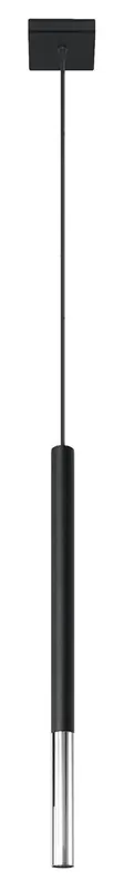 LAMPA wisząca SL.0885 okrągła OPRAWA metalowy ZWIS tuba czarna chrom Obniżka ceny