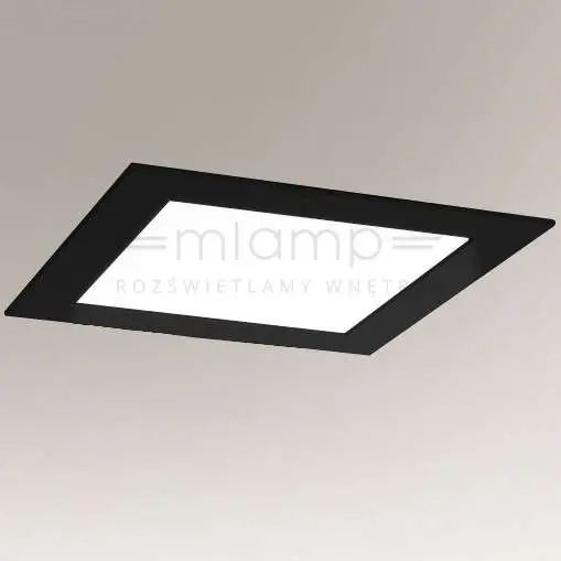 Wpuszczana LAMPA sufitowa TOTTORI IL 8581 Shilo podtynkowa OPRAWA łazienkowa LED 10W 4000K do zabudowy IP44 czarna glenn Cena promocyjna