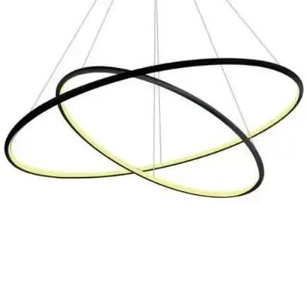 Ekspresowa dostawa LAMPA wisząca SLIM/000010/4000/B MDECO metalowa OPRAWA okrągły ZWIS LED 53W 4000K do biura czarny