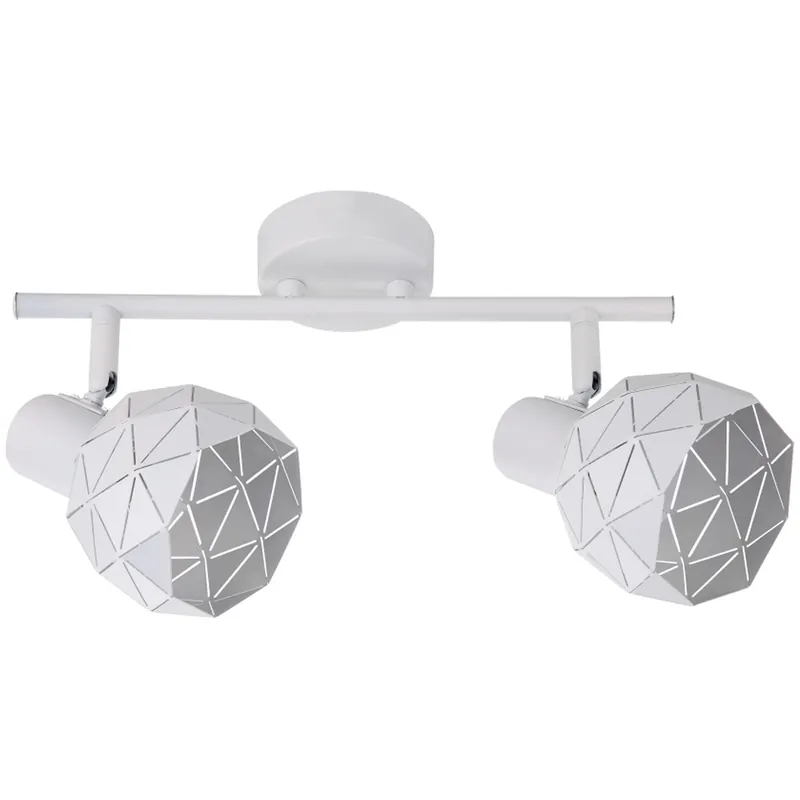 Spot LAMPA sufitowa REUS LP8069/2WS WH Light Prestige metalowa OPRAWA regulowane reflektorki białe Zniżka