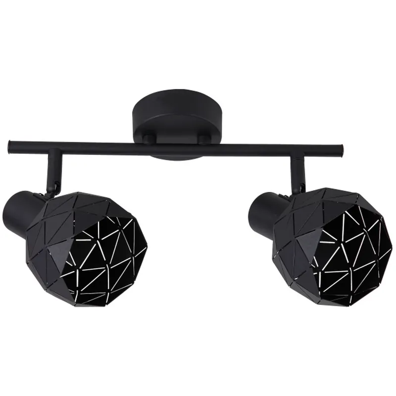 Regulowana LAMPA sufitowa REUS LP8069/2WS BK Light Prestige metalowa OPRAWA reflektorki spot czarny Wyjątkowa oferta