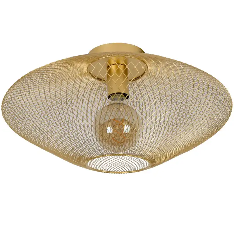 Ograniczona ilość Industrialna LAMPA sufitowa MESH 21123/45/02 Lucide loftowa OPRAWA metalowa druciana złota
