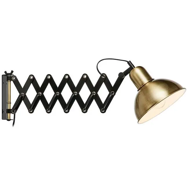 Zamów teraz Kinkiet LAMPA nożycowa RIGGS 108104 Markslojd metalowa harmonijka mosiądz czarna