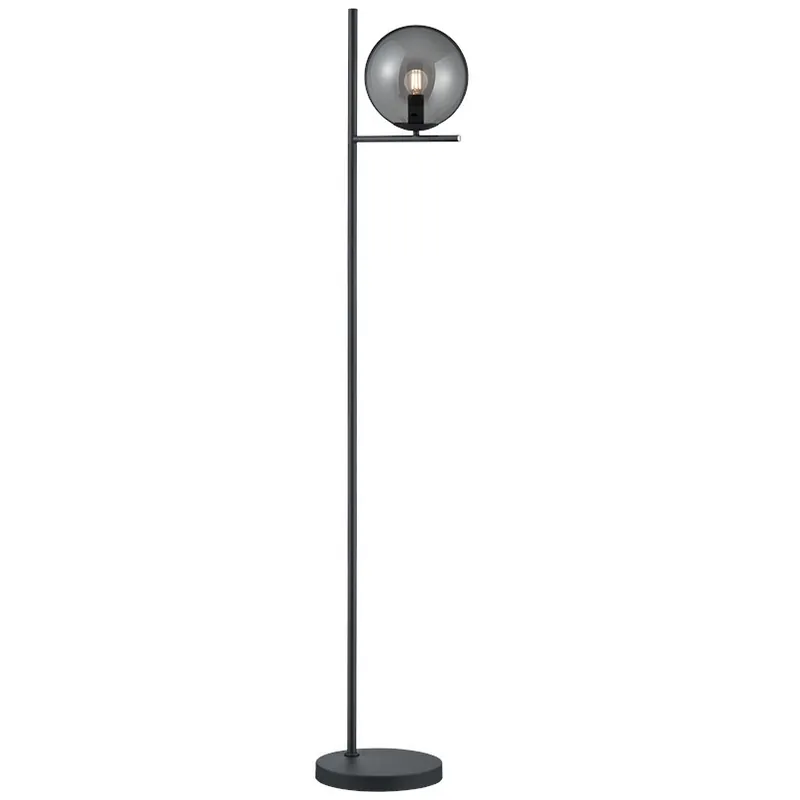 Bestseller Stojąca LAMPA podłogowa NYXIS DL142402000 Trio modernistyczna OPRAWA szklana kula grafitowa przydymiona