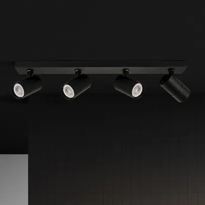 Sufitowa LAMPA plafon LACONI SPL28134BBL Italux regulowana OPRAWA metalowe reflektorki czarne Wyjątkowa oferta