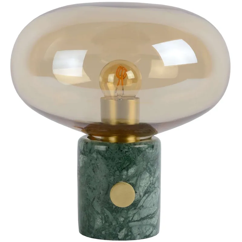 Loftowa LAMPA stołowa CHARLIZE 03520/01/62 Lucide marmurowa LAMPKA stojąca zielona bursztynowa Ekspresowa dostawa