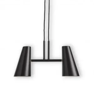 Cono lampa sufitowa podwójna (Czarna) Szybka dostawa