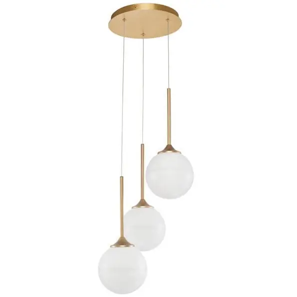 Bezpieczna płatność Wisząca lampa loftowa PEREZ LE41747 szklana biała złota outlet