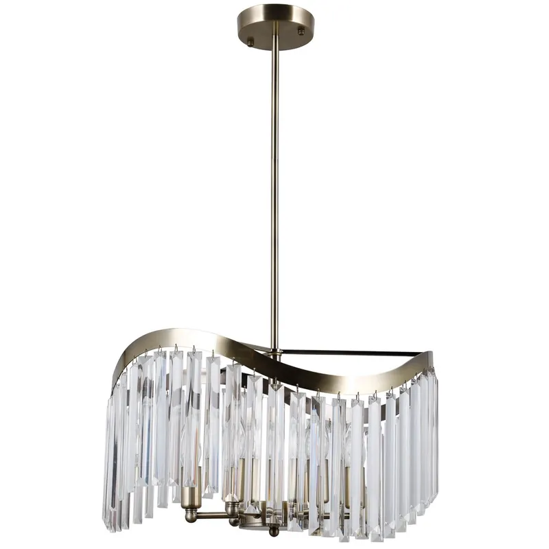 Glamour LAMPA wisząca SABRIGA PND445446 Italux kryształowa OPRAWA okrągły ZWIS crystals brąz antyczny Nie przegap